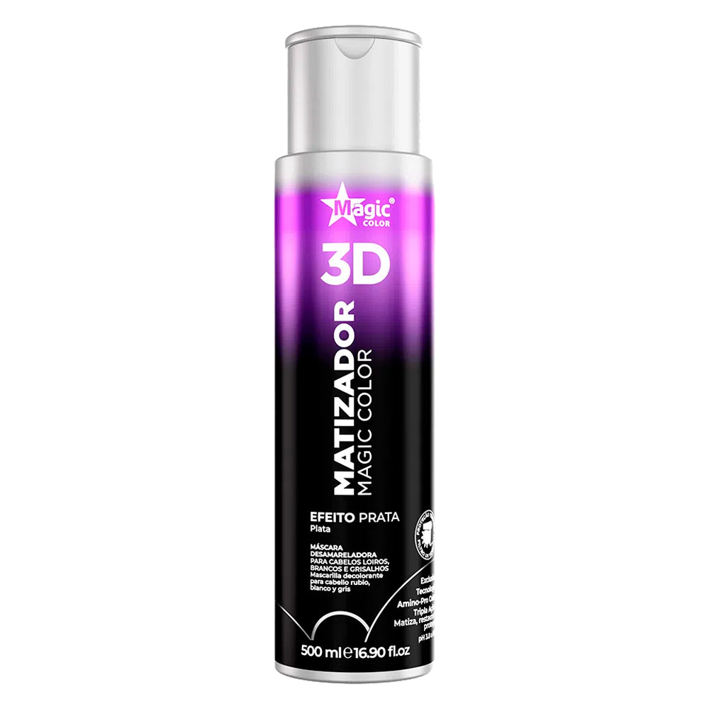 Kit Magic Color Shampoo 500ml + Matizador Efeito Prata 500ml