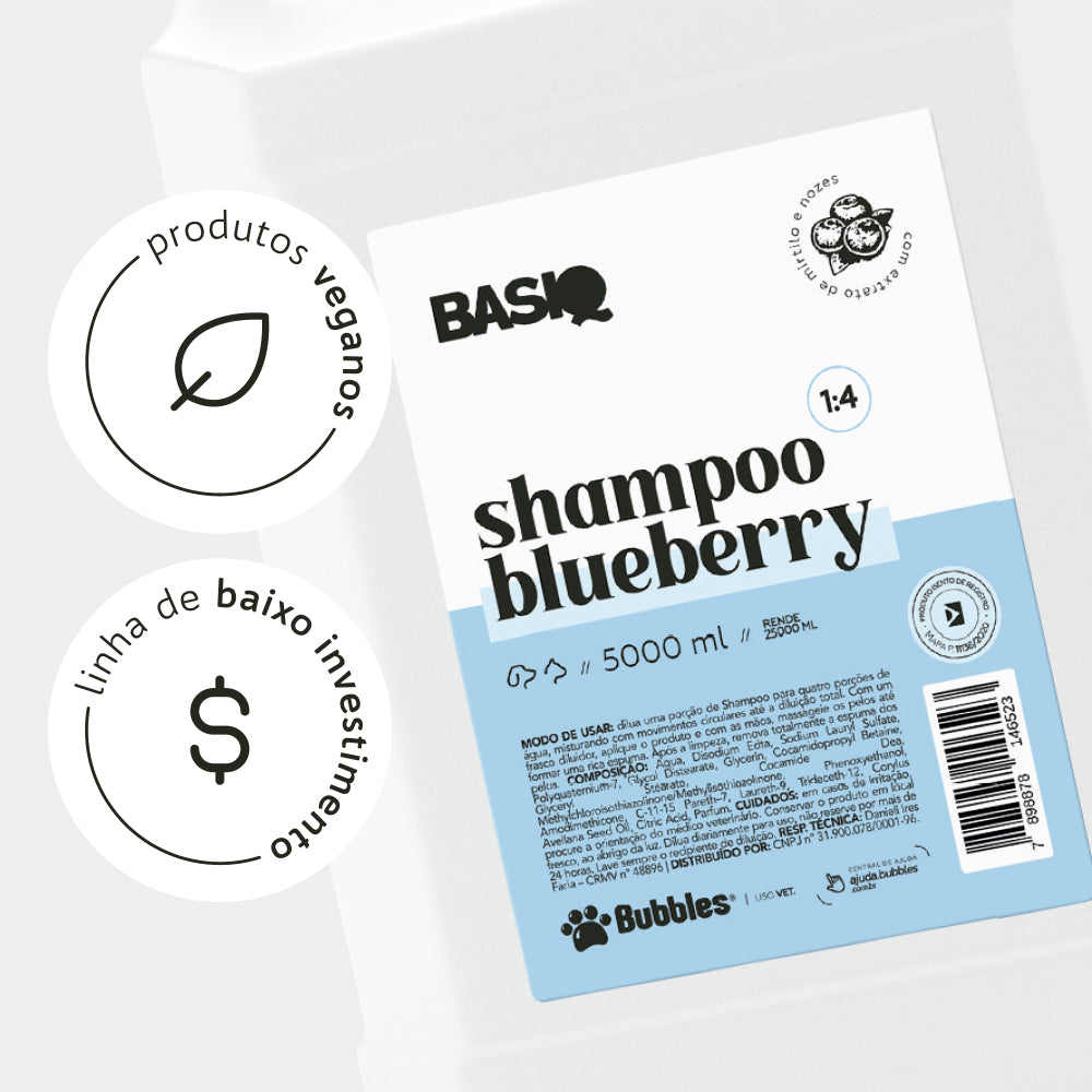 Shampoo Pet Blueberry Basiq Bubbles 5000ml