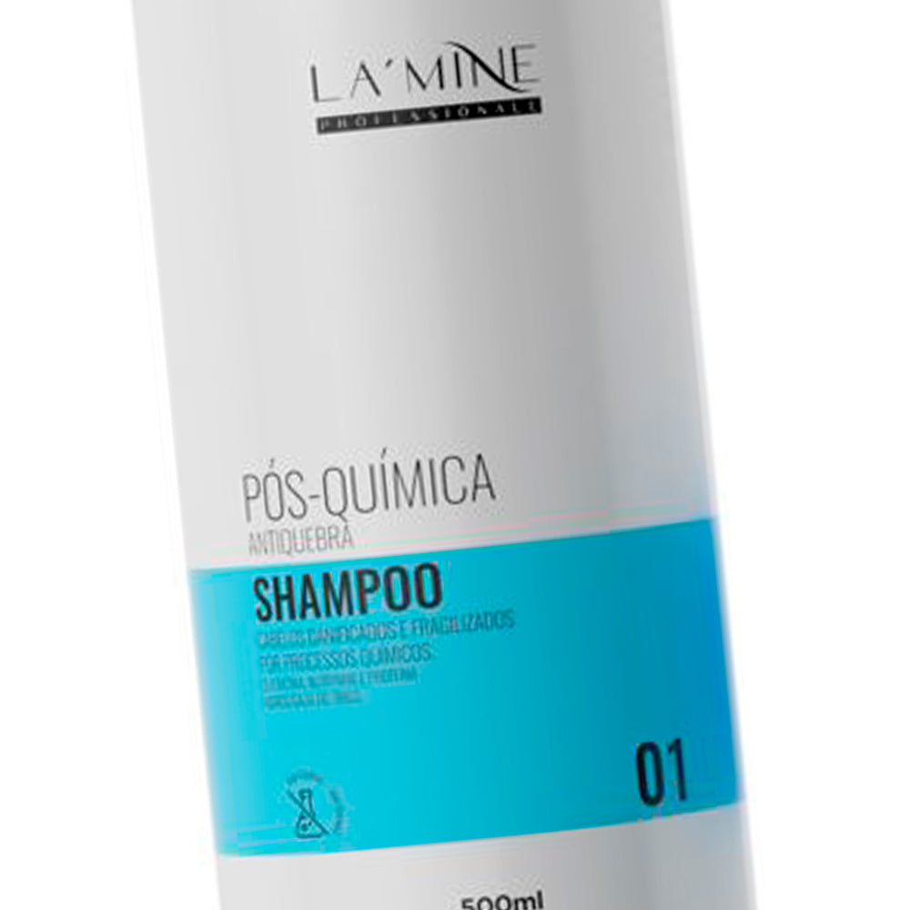 Kit Shampoo + Condicionador Pós Química Lamine 500ml