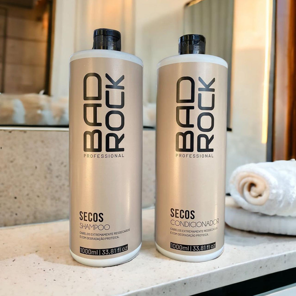 Kit Duo Shampoo + Condicionador Secos Bad Rock 1000ml