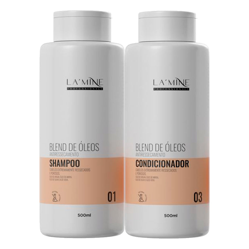 Kit Shampoo + Condicionador Blend de Óleos Lamine 500ml