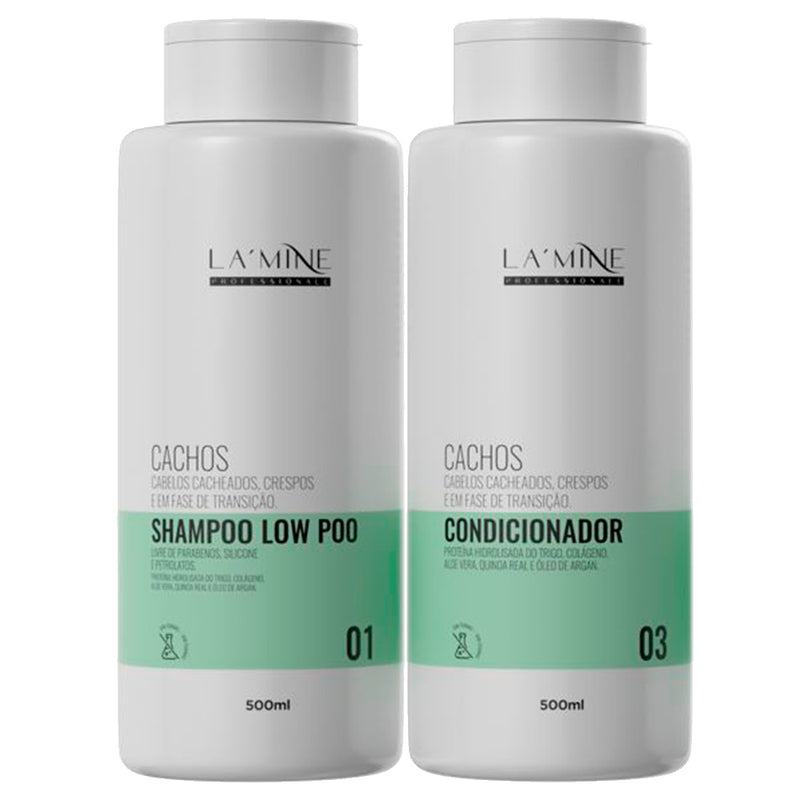 Kit Shampoo + Condicionador Cachos Lamine 500ml