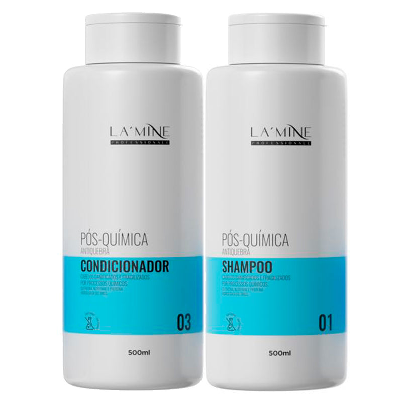 Kit Shampoo + Condicionador Pós Química Lamine 500ml