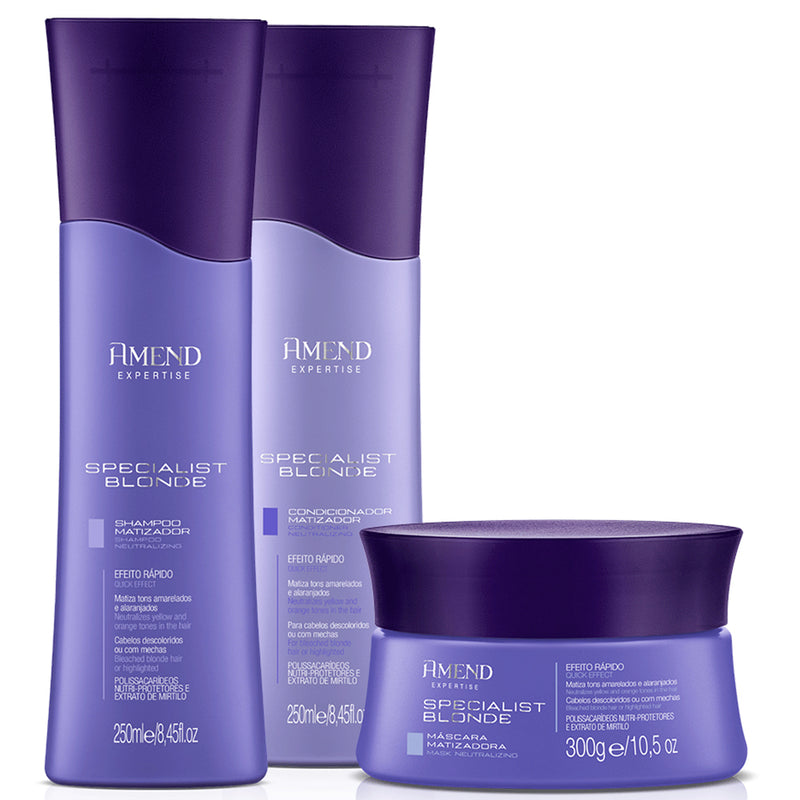 Kit Amend Matizador Shampoo + Condicionador + Máscara 300g