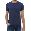 Camiseta Básica Slim Fit Gola Redonda Azul M Ogochi