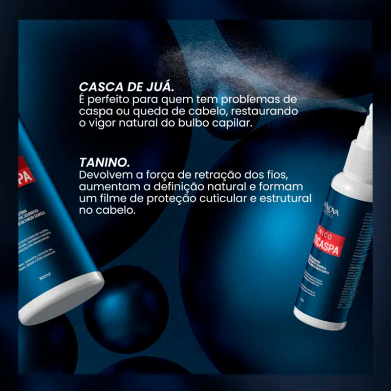 Kit Shampoo 300ml + Tônico Anticaspa Hanova Expert 50ml