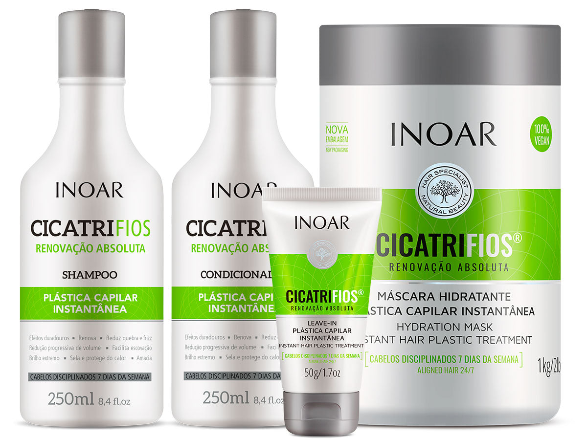 Inoar Cicatrifios Shampoo + Cond 250ml + Máscara + Leave-in