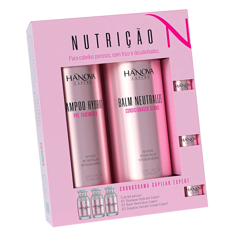 Box Nutrição Cronograma Capilar Hanova Expert 5 Itens