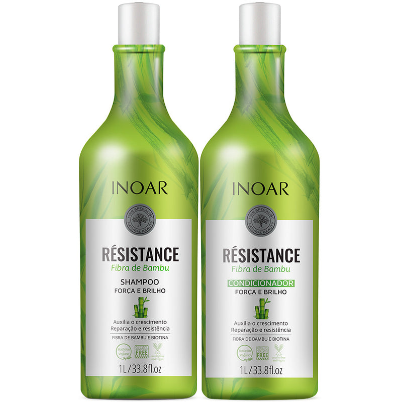 Inoar Kit Shampoo + Condicionador Resistance Bambu Litro