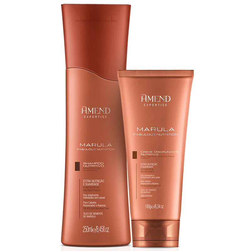 Kit Shampoo 250ml + Creme Disciplinante Marula Fabulous 180g