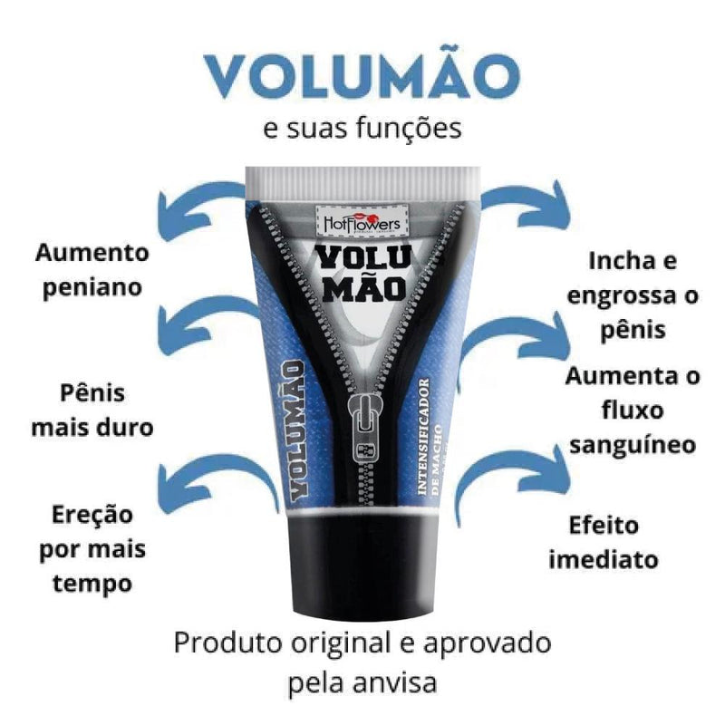 Volumão Gel Funcional Masculino 25g Hot Flowers Produtos Sex