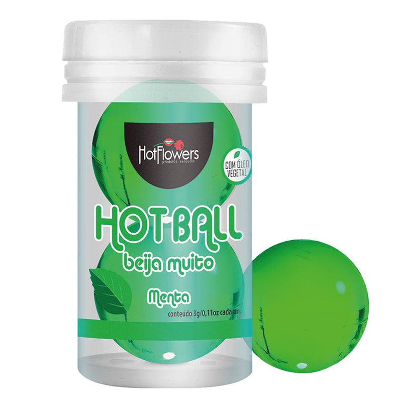 Bolinha Lubrificante Hot Balls Esquenta Esfria Vibra Menta