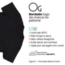 Camiseta Básica Plus Size Gola Redonda Preta XGG Ogochi