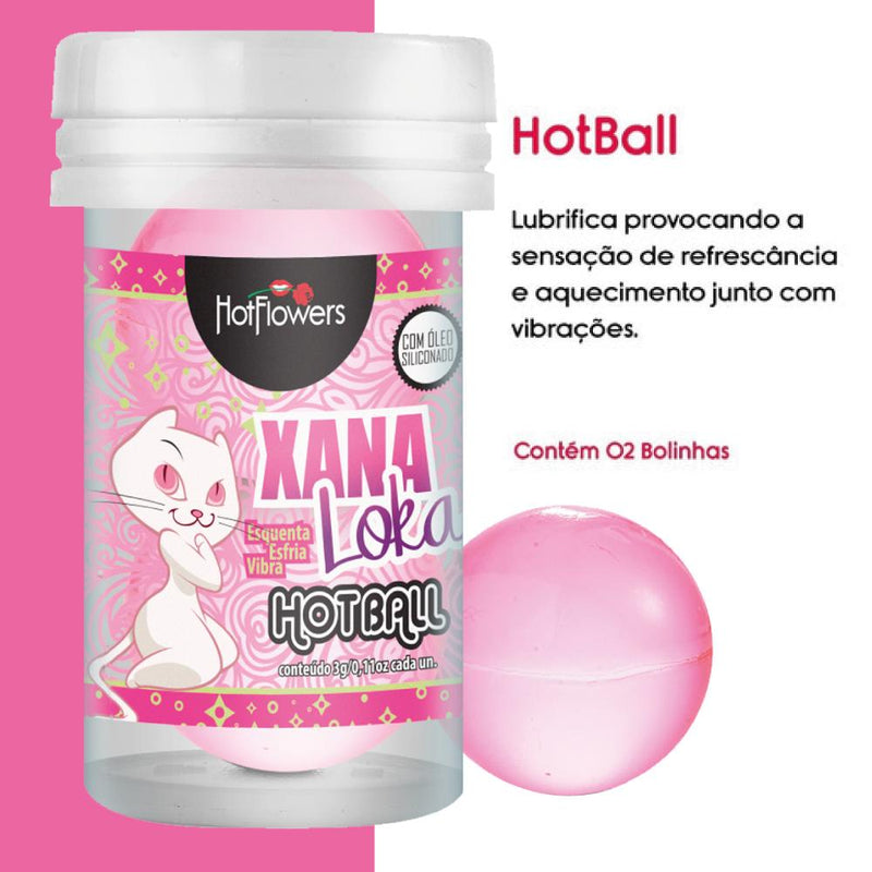 Kit Lubrificante Xana Loka Gel + Hot Ball Hotflowers