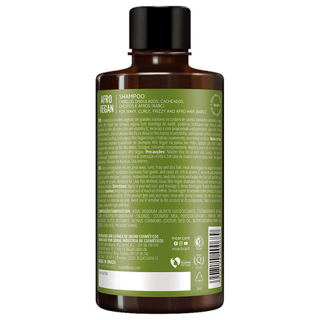 Shampoo Cachos Vegano Afro Vegan Inoar 300ml