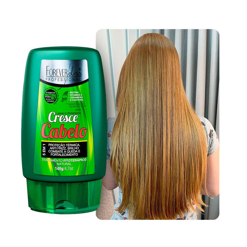 Kit Cresce Cabelo Shampoo + Máscara 250g + Leave-in Forever Liss 140g