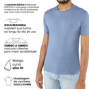 Camiseta Básica Slim Fit Gola Redonda Azul Royal G Ogochi