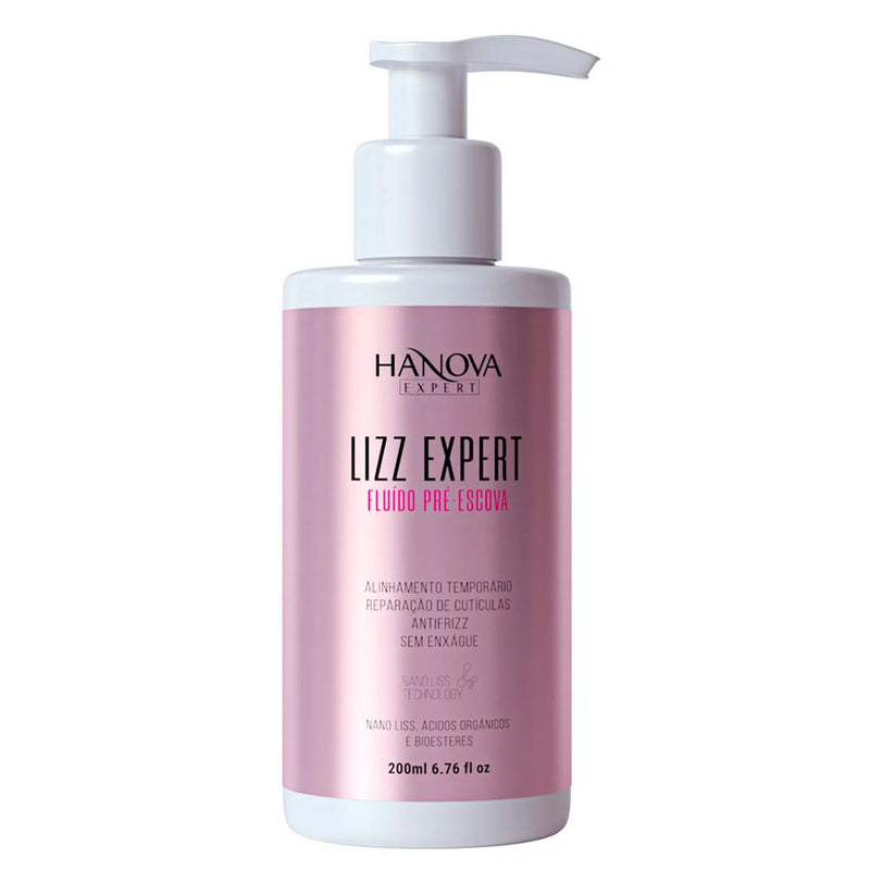 Kit Shampoo Hydrate 500ml + Fluido Lizz Expert Hanova 200ml