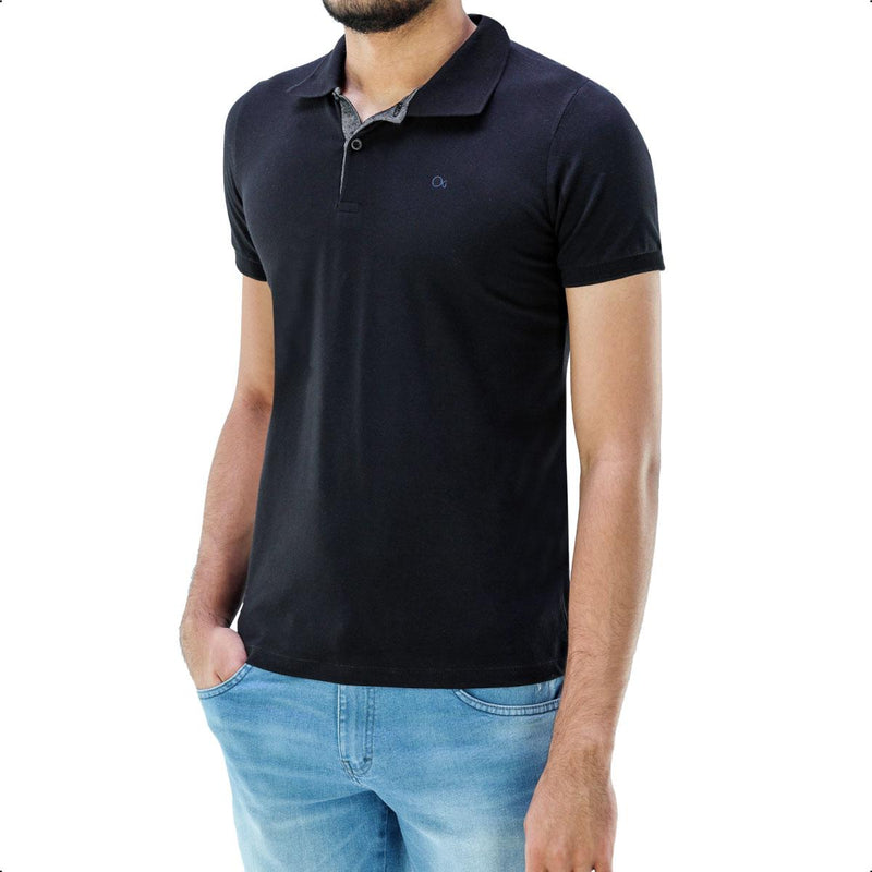 Camiseta Ogochi Polo Básica Preta Masculina GG