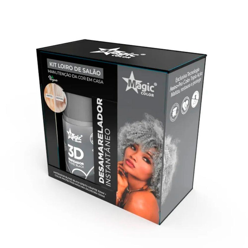 Kit Loiro de Salão Blond Black Efeito Grafite Magic Color 100ml