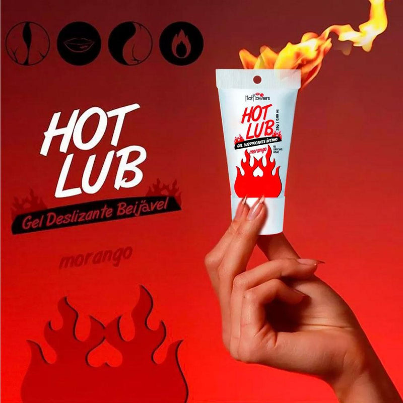 Gel Deslizante Hotlub Beijável 25g Hotflowers - Sex Shop