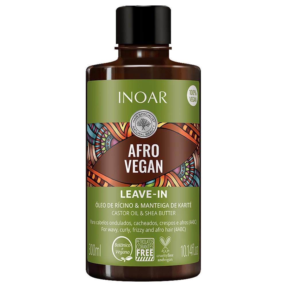 Kit Shampoo + Leave-in Para Cachos Inoar Afro Vegan 300ml