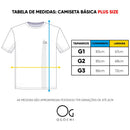 Camiseta Básica Plus Size Gola Redonda Preta XGG Ogochi