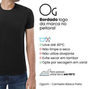 Camiseta Básica Slim Fit Gola Redonda Preta Xg Ogochi