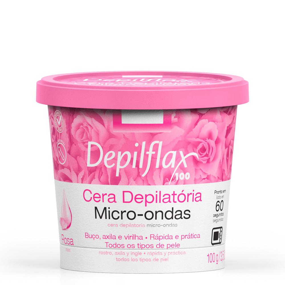 Cera Depilatória De Microoondas Rosas Depilflax 100g