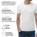 Camiseta Básica Slim Fit Gola Redonda Branca GG Ogochi