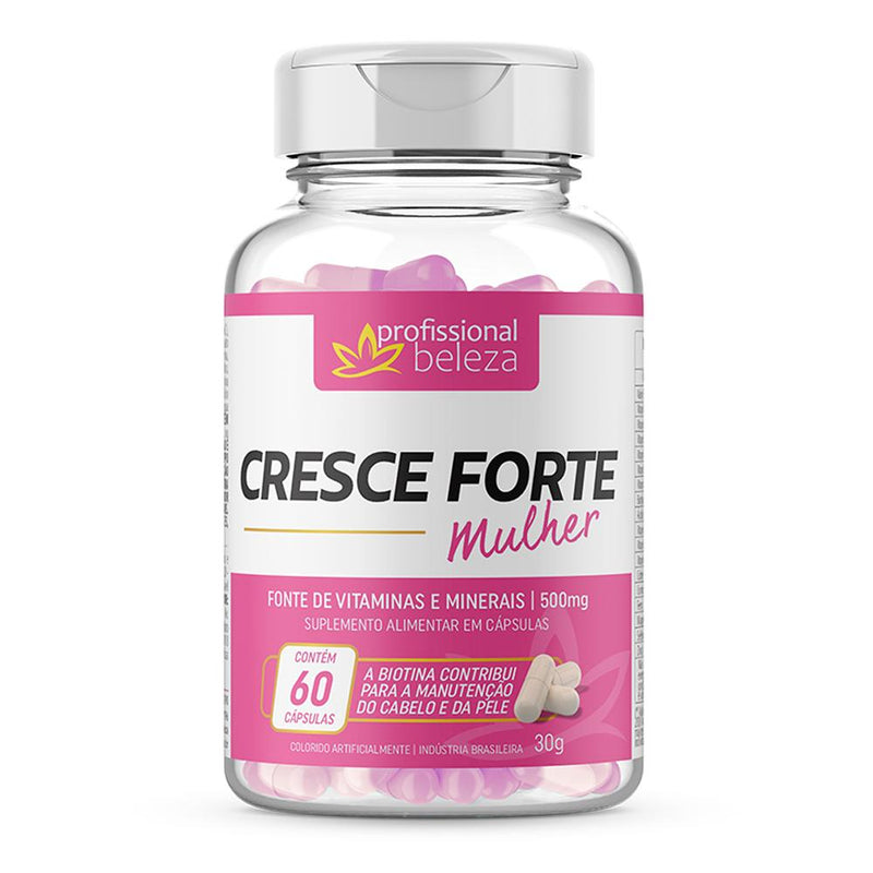 Kit 03 Cresce Forte Mulher Cabelo Pele E Unhas 60 Cápsulas