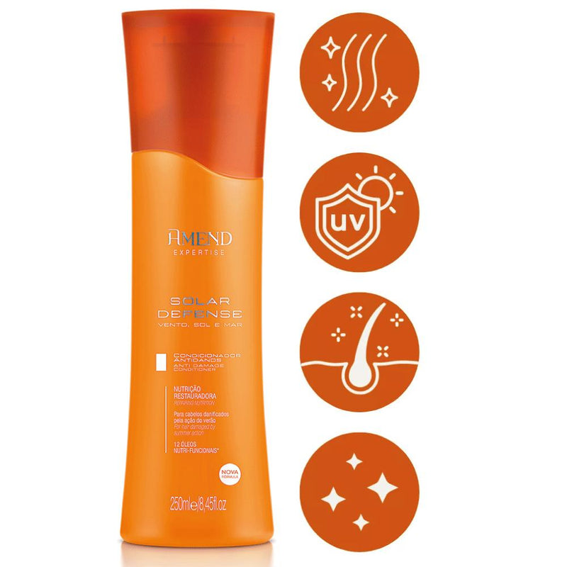 Shampoo + Condicionador Antidanos Nutrição Solar Amend 250ml