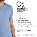 Camiseta Básica Slim Fit Gola Redonda Azul Royal GG Ogochi