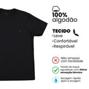 Camiseta Básica Plus Size Gola Redonda Preta XGG Ogochi