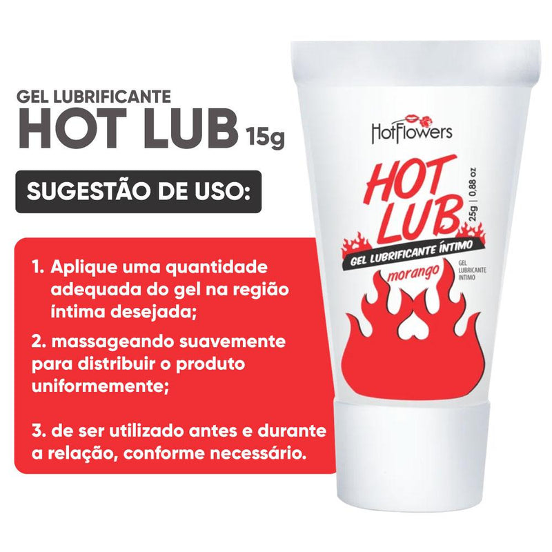 Gel Deslizante Hotlub Beijável 25g Hotflowers - Sex Shop