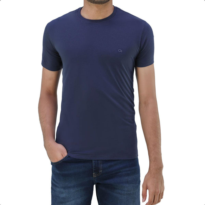 Camiseta Ogochi Básica Slim Fit Gola Redonda Azul GG