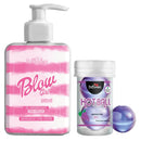 Kit Gel Beijável Blow Girl + Hot Ball Comestível Sabor Uva