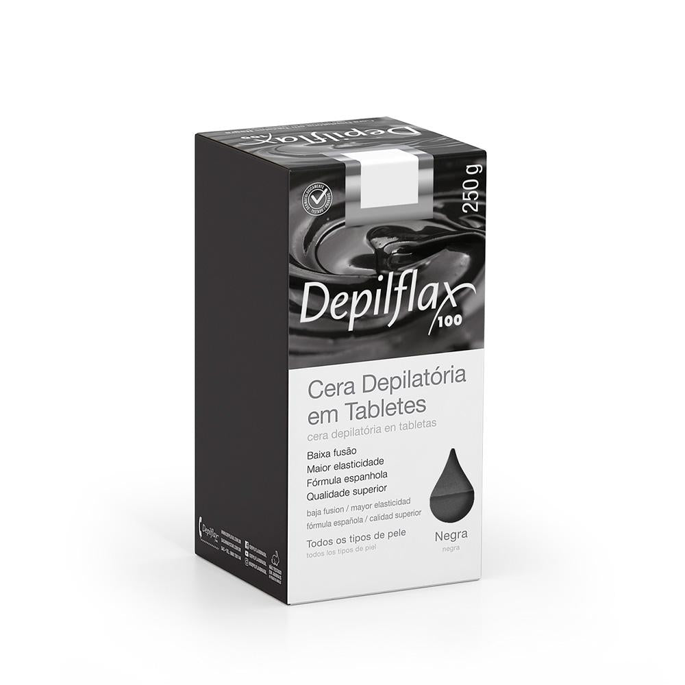 Cera Quente Depilatoria Negra Depilflax 250g