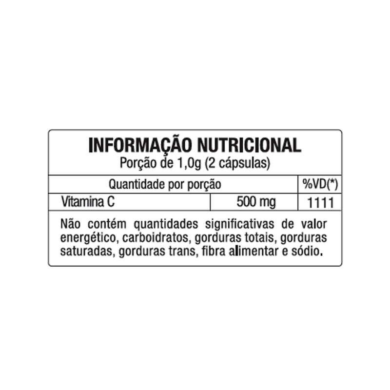 Vitamina C 500mg Profissional Beleza 120 Cápsulas