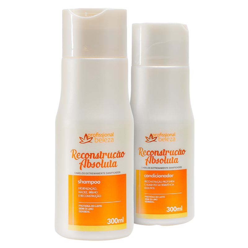 Shampoo + Condicionador Reconstrução Absoluta Profissional Beleza 300ml