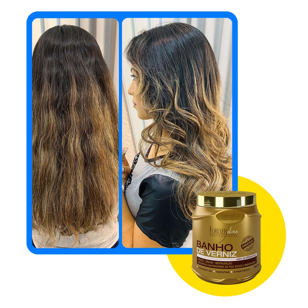 Forever Liss Máscara Banho De Verniz Brilho Hidratante 1kg