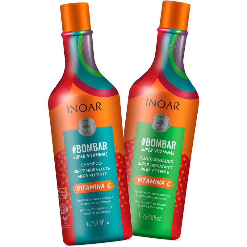 Inoar Kit Bombar Shampoo + Condicionador 1000ml