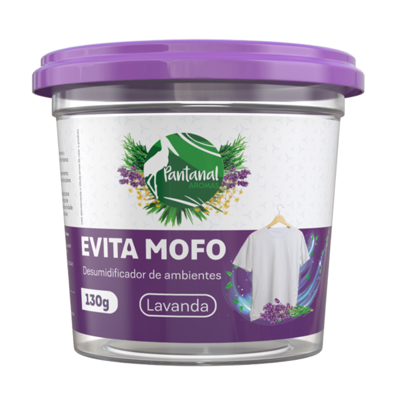 Evita Mofo Desumidificador Lavanda Pantanal Aromas 130g