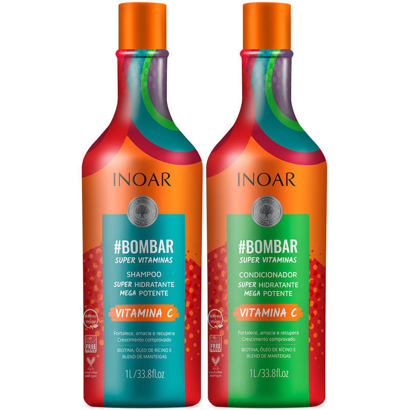 Inoar Kit Bombar Shampoo + Condicionador 1000ml