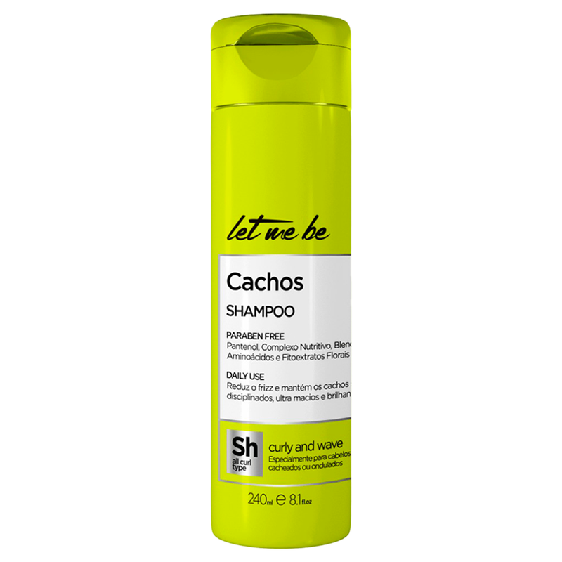 Shampoo Cachos Para Cabelos Cacheados Let Me Be 240ml